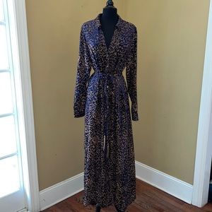SOFT SURROUNDINGS- Blue Leopard Print Mahali Dress- Tall Large